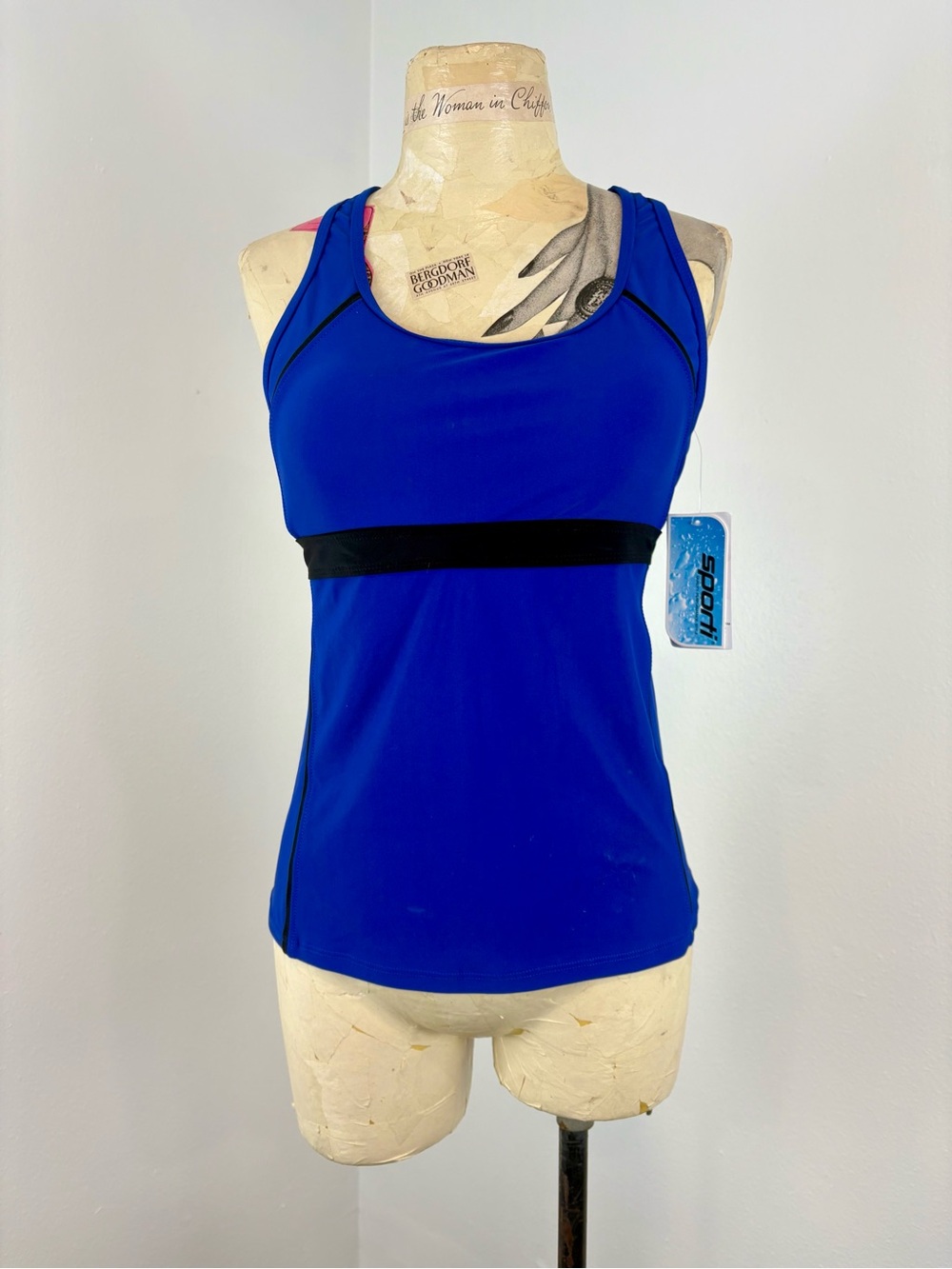 NWT Sporti Royal Blue Racerback Tankini Swim Top